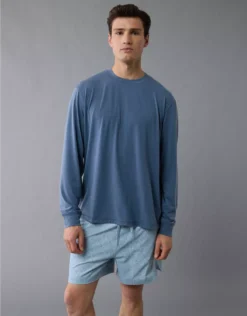 AE 24/7 Long-Sleeve Training T-Shirt Navy