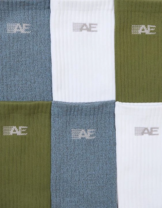 AE 24/7 Active Crew Sock 3-Pack 3 AE 24/7 Active Crew Sock 3-Pack - Image 3