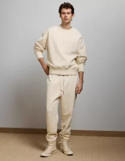 AE77 Premium Fleece Crew Neck Sweatshirt Natural -American Eagle Fashion 2308 2239 109 d2