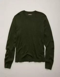 AE77 Premium Merino Wool Sweater Olive -American Eagle Fashion 2308 2302 309 f