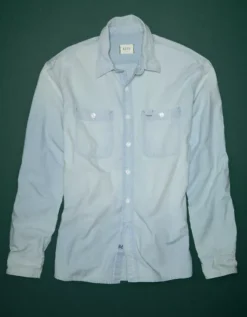 AE77 Premium Chambray Workshirt -American Eagle Fashion 2308 2418 401 f