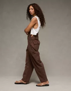 AE Barrel Overall Chocolate -American Eagle Fashion 2322 5554 285 os
