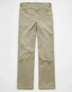 AE Stretch High-Waisted Stovepipe Pant Olive -American Eagle Fashion 2325 5274 309 f