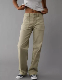 AE Stretch High-Waisted Stovepipe Pant Olive
