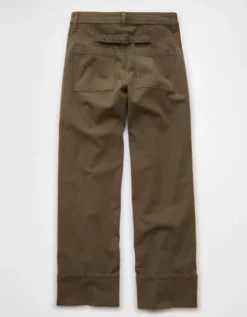 AE Stretch High-Waisted Utility Stovepipe Pant Bunker Olive -American Eagle Fashion 2325 5489 306 b