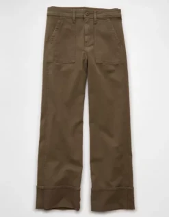 AE Stretch High-Waisted Utility Stovepipe Pant Bunker Olive -American Eagle Fashion 2325 5489 306 f