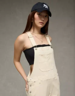 AE Stretch Stovepipe Overall Bone Khaki -American Eagle Fashion 2325 5553 210 os