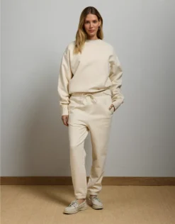 AE77 Premium Fleece Jogger Natural