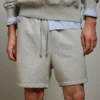 AE77 Premium Fleece Sweat Short Heather Gray