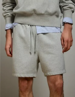 AE77 Premium Fleece Sweat Short Heather Gray
