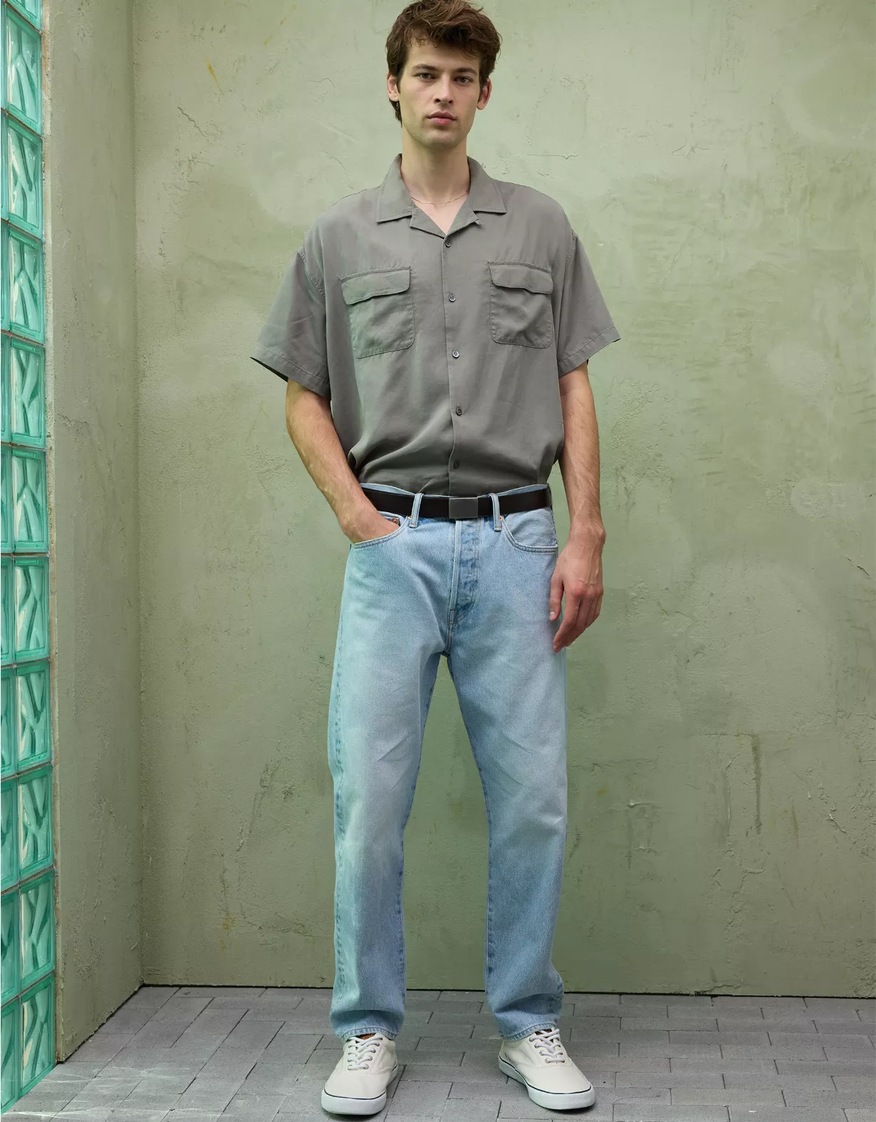 AE77 Premium Relaxed Jean Light Wash 1 AE77 Premium Relaxed Jean Light Wash