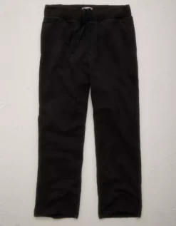 AE77 Premium Fleece Sweatpant Black -American Eagle Fashion 2329 2300 001 f