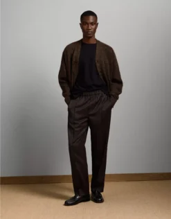 AE77 Premium Loose Twill Trouser Dark Brown