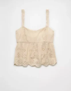 AE Eyelet Cami Cream -American Eagle Fashion 2351 6162 106 f