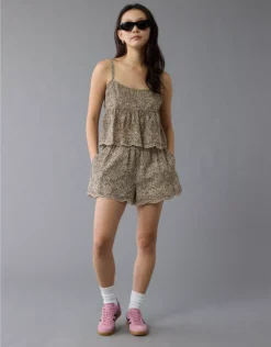 AE Leopard Eyelet Cami Multi