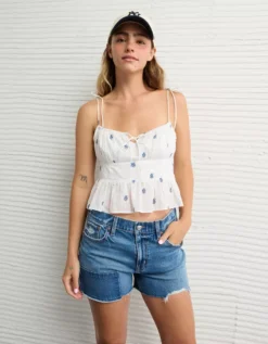 AE Tie Strap Corset Tank Top Blue -American Eagle Fashion 2351 6389 400 d2