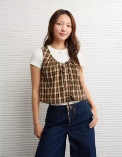 AE Scoop Neck Tank Top Green