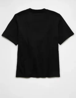 AE Everyday Luxe Relaxed T-Shirt Black -American Eagle Fashion 2370 1001 001 b