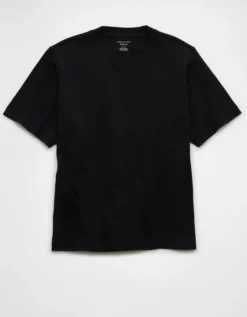 AE Everyday Luxe Relaxed T-Shirt Black -American Eagle Fashion 2370 1001 001 f