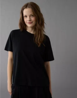 AE Everyday Luxe Relaxed T-Shirt Black