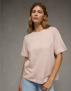 AE Everyday Luxe Relaxed T-Shirt Peach