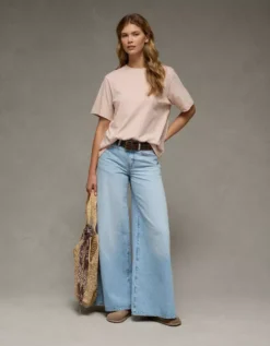 AE Everyday Luxe Relaxed T-Shirt Peach -American Eagle Fashion 2370 1001 823 os