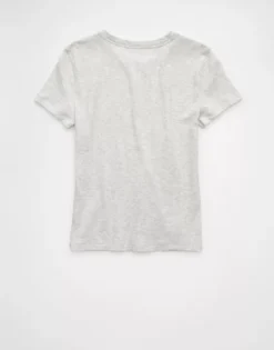 AE Hey Baby Tee Light Heather Gray -American Eagle Fashion 2370 1051 092 b
