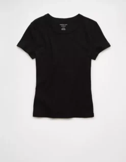 AE Hey Baby Tee Black -American Eagle Fashion 2370 1132 001 f
