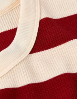 AE Waffle Hey Baby Tee Campus Red -American Eagle Fashion 2370 1192 559 d1