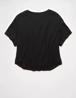 AE Soft & Sexy Boxy T-Shirt True Black -American Eagle Fashion 2372 1121 073 b