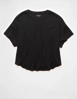 AE Soft & Sexy Boxy T-Shirt True Black -American Eagle Fashion 2372 1121 073 f