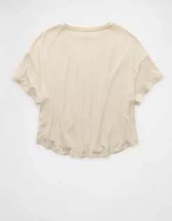 AE Soft & Sexy Boxy T-Shirt Cream -American Eagle Fashion 2372 1121 106 b