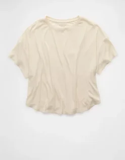 AE Soft & Sexy Boxy T-Shirt Cream -American Eagle Fashion 2372 1121 106 f