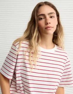 AE Boxy Striped T-Shirt Red -American Eagle Fashion 2372 1125 600 d2
