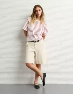 AE Boxy Striped T-Shirt Red -American Eagle Fashion 2372 1125 600 os