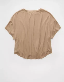AE Soft & Sexy Boxy T-Shirt Medium Brown -American Eagle Fashion 2372 1195 202 b