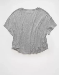 AE Soft & Sexy Boxy T-Shirt Medium Heather Gray -American Eagle Fashion 2372 1196 012 b