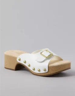 AE Studded Clog White