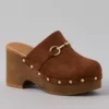 AE Micro Wood Clog Mule Amber Brown