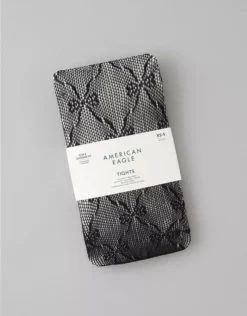 AE Lace Bow Tights Black