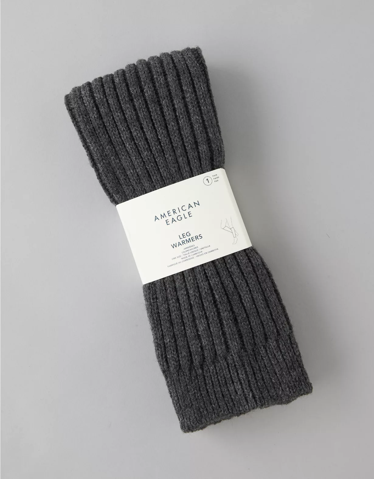 AE Leg Warmers Dark Heather Gray 2 AE Leg Warmers Dark Heather Gray - Image 2