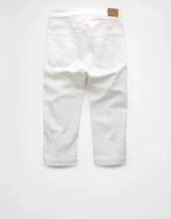 AE Next Level High-Waisted Capri Jean White -American Eagle Fashion 2432 5575 100 b