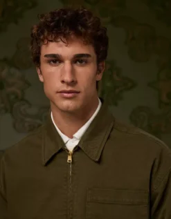 AE X Tru Kolors Twill Full-Zip Mechanic Jacket Olive -American Eagle Fashion 2512 2999 309 d2