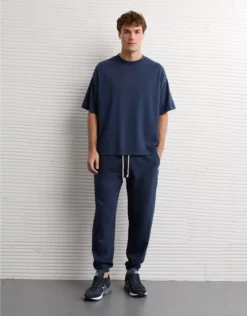 AE Laidback Luxe Heavyweight Oversized T-Shirt Rich Navy