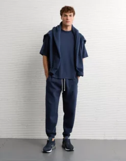 AE Laidback Luxe Heavyweight Oversized T-Shirt Rich Navy -American Eagle Fashion 2516 4318 405 os