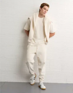 AE Laidback Luxe Heavyweight Oversized T-Shirt Cream