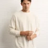 AE Long Sleeve Piqué T-Shirt Cream