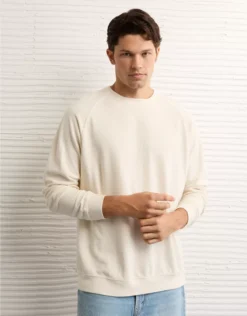 AE Long Sleeve Piqué T-Shirt Cream