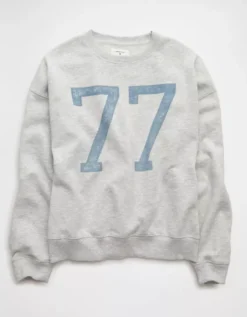 AE Funday Graphic Sweatshirt Light Heather Gray -American Eagle Fashion 2532 2705 092 f