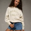 AE Funday Graphic Sweatshirt Cream